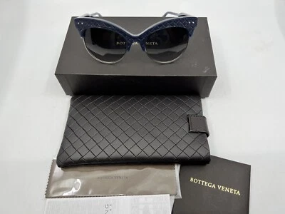 NUEVO Gafas de sol Bottega Veneta BV 0014S 004 azul humo ojo de gato Foto 1 de 4