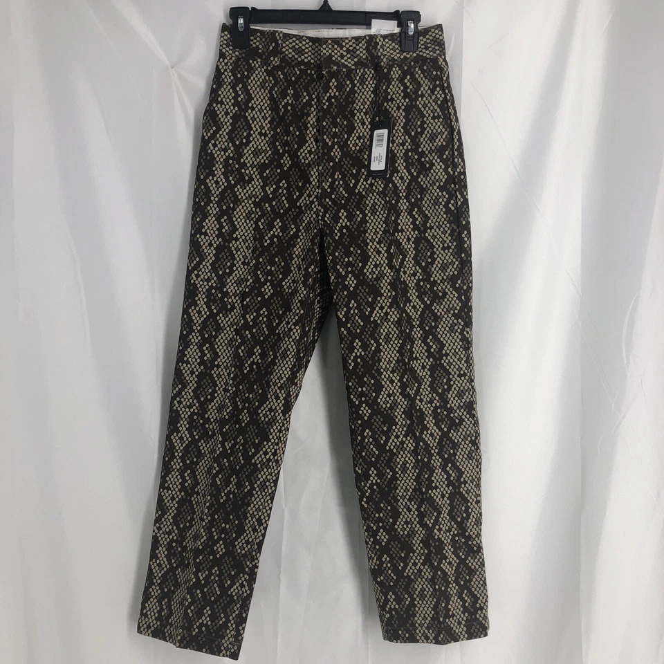 Dickies Brown Snakeskin Print Camden Straight Leg Chino Pants Women’s Size 6 R