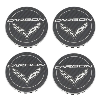 Tapacubos central de rueda Chevrolet Corvette 2014-2019 OEM nuevo logotipo de carbono 19302357 Foto 1 de 3