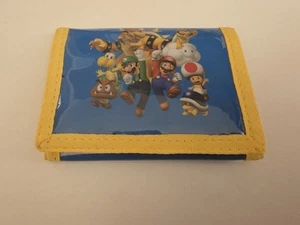 Super Mario Bros Wallet Blue And Yellow - Picture 1 of 4