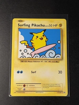 Pokemon Karte 2016 XY Evolutions - Englisch - Surfing Pikachu Rare 111/108 NM - Bild 1 von 4