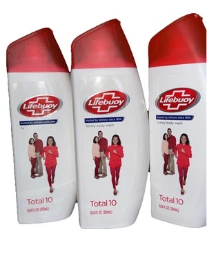 LIFEBUOY (TOTAL10) GEL DE BAÑO FAMILIAR 3 x 10,14 fl. oz *LA VENTA ES PARA 3 BOTELLAS * Foto 1 de 4