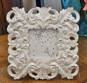 Cornice portafoto Azzure Home bianco argento lavato 8x8 country francese nucleo cottage - Foto 1 di 7