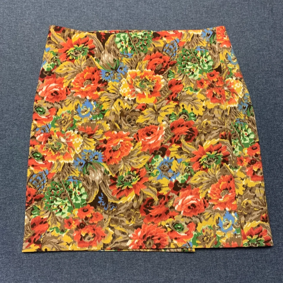 Falda lápiz Talbots para mujer talla 16 multicolor forrada audaz estampado floral tapiz Foto 1 de 4