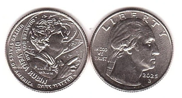 USA - 1/4 Dollar 2025 - D UNC Dr. Vera Rubin Space Astronomer - American Women - Image 1 of 1