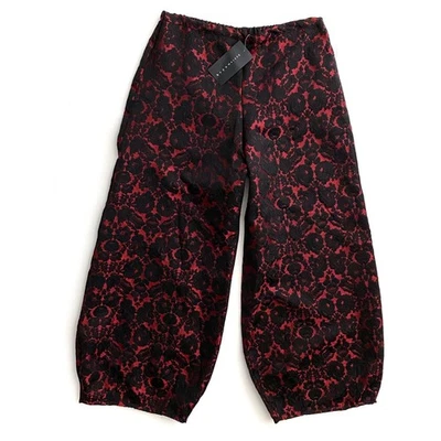 Pantalones Bryn Walker Nuevos con Etiquetas Medina Rosa Nera Brocado Linterna Plana Cónica Pierna Ancha XXL Foto 1 de 4