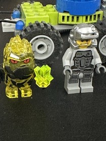LEGO 8188 Minifigure Power Miners Rex & Lava Monster Rock Monster Yellow Lot