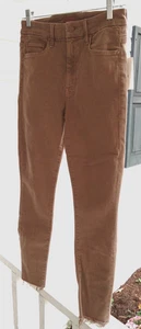 Size 27 Mother High Waisted Looker Ankle Fray BVF Beaver Fur Brown - Picture 1 of 12