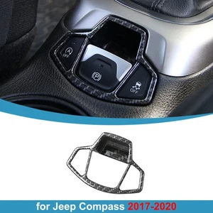 Panel de cuadro de freno de mano electrónico embellecedor para Jeep Compass 2017-2020 fibra de carbono - Imagen 1 de 13
