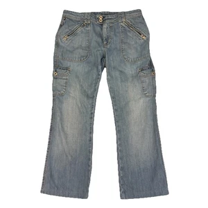 Vintage Y2K Ralph Lauren Polo Jeans Co Damen Gr.8 Bootcut Cargo Utility Jeans 90s - Bild 1 von 15