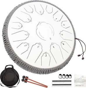 Steel Tongue Drum 15 Notes 14 Inch D-Key Panda Balmy Drum Percussion Instrument - Picture 1 of 12