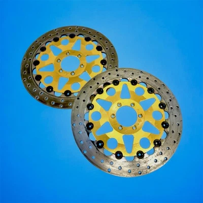 Discos rotores de freno flotantes completos de hierro fundido Ducati Brembo 888 748 916 996 SP SPS Foto 1 de 4