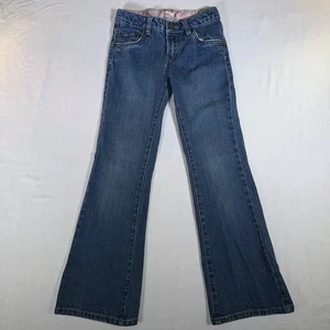 Jeans acampanados elásticos Levi's 517 jóvenes niñas talla 8 azul regular elástico denim - Imagen 1 de 8