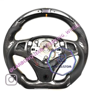 LED /CARBON FIBER Steering Wheel FOR BMW E90E92E82E87m3 - Picture 1 of 5