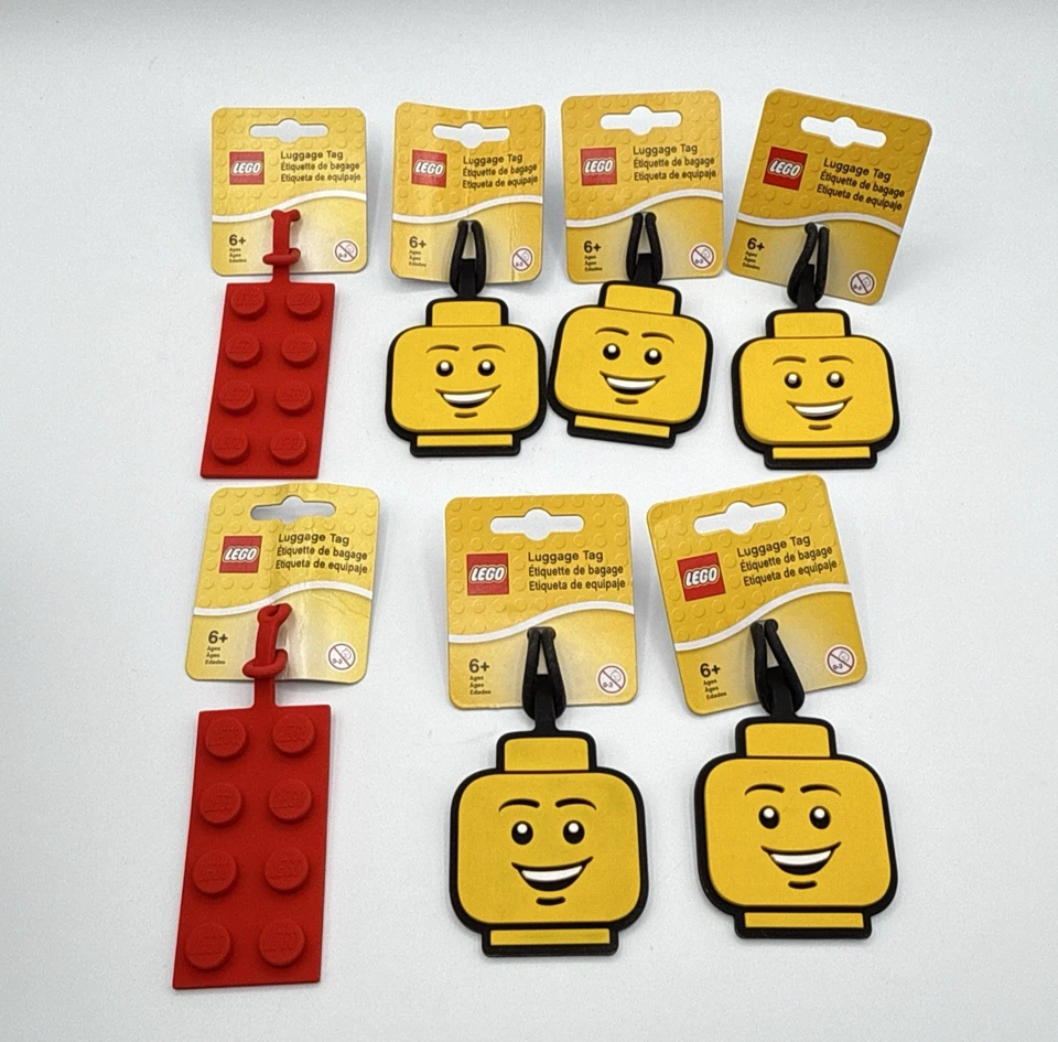 2 Lego Silicone Luggage/Bag Tags - 1 Red Lego Brick & 1 DC Universe "Flash"🧳