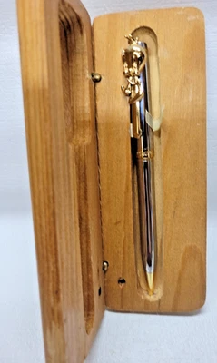 Bolígrafo de escritura Looney Tunes 1996, 2 tonos plata/oro, viene en caja de madera, ¡raro! (OB4 Foto 1 de 4