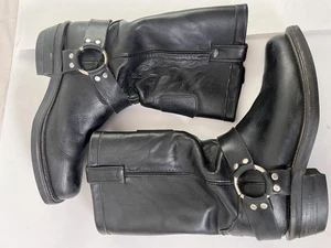 Chippewa Boots Mens Size 10 D Black Harness Motorcycle Vibram Made USA 27868 - Picture 1 of 24