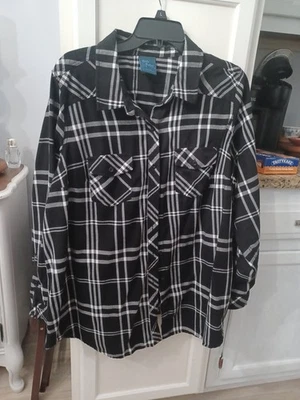 Harry Potter X Hot Topic DRACO Hogwarts UNISEX Franela a Cuadros Negra Talla XXL Foto 1 de 4