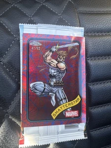 2025 TOPPS CHROME MARVEL BLUE & RED SPIDER WEB REFRACTOR /62 SHATTERSTAR RARE - Picture 1 of 3