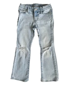 Old Navy Girl's 7 Midrise Bootcut Worn In Play Light Wash Jeans Denim Adjustable - Picture 1 of 9
