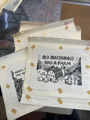 Arte Original De Colección - Antiguo MacDonald Had a Farm Storyboards (20 piezas) Foto 1 de 4