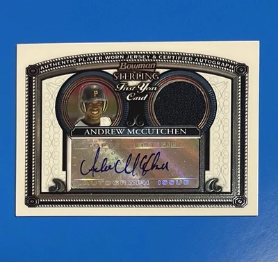 Tarjeta de primer año Bowman Sterling 2005 Andrew McCutchen #BS-AM reliquia automática Foto 1 de 4