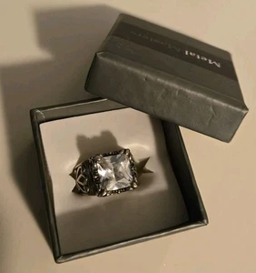 Antiguo anillo de cóctel de plata de ley 925 talla 7 piedras - Imagen 1 de 20