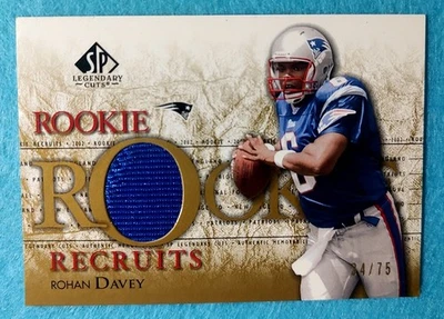 2002 Upper Deck SP Legendary Cuts Rohan Davey Jersey 34/75 - Image 1 of 2
