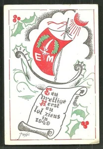 Batavia KNIL Christmas postcard Divisie 7 December Indonesia Field Post 1949 - Picture 1 of 1