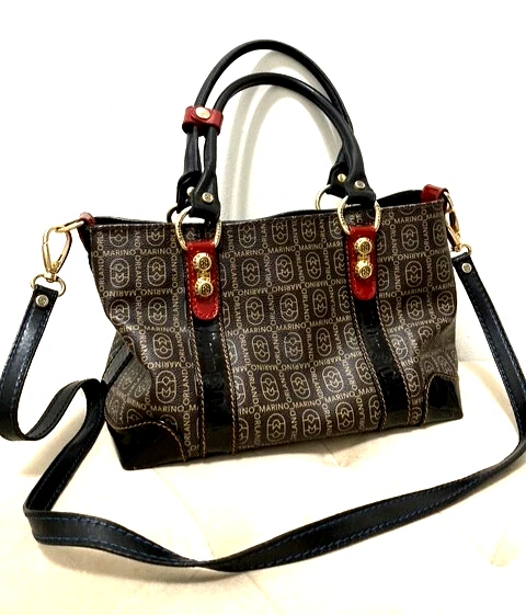 BOLSO DE MANO GRANDE DE CUERO DE COCODRILO DISEÑADOR ITALIANO MARINO ORLANDI TOTE Foto 1 de 4