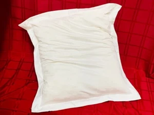 SET BESTEHEND AUS 6 WEISSEN EURO SCHEIN 27 X 27 ZOLL BLUMENDESIGN KISSENBEZÜGEN WEISS POLY BAUMWOLLE  - Bild 1 von 9