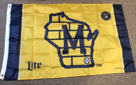 Milwaukee Brewers Flag 29”x48” Year 2022 Flag Cover
