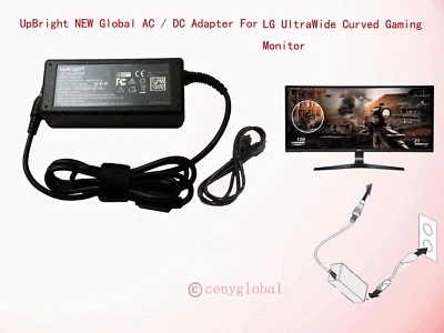 Adaptador de CA de 19 V para LG 34UC79G-B 34" ultra ancho curvo monitor de juegos fuente de alimentación Foto 1 de 4