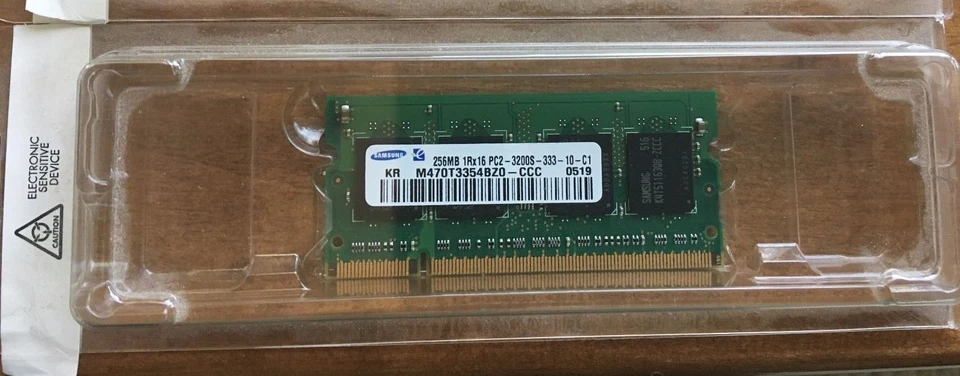 Samsung 256MB 1Rx16 PC2-3200S-333-10-C1 M470T3354BZ0 - 2 AVAILABLE - Image 1 of 1