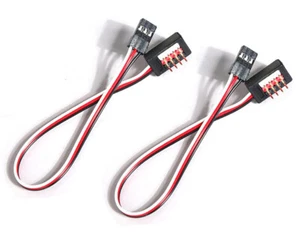 2PCS 200mm 1 to 4CH MULTI FUNCTION Y-CABLE HUB EXTEND WIRE FUTABA JR PLUG - Picture 1 of 4
