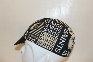 CYCLING CAP NFL NEW ORLEANS SAINTS 100% COTTON HANDMADE IN USA S/M/L - Picture 1 of 8