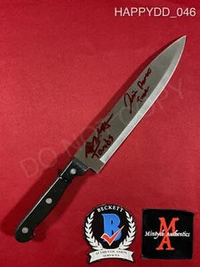 Coltello Jessica Rothe & Rob Mello Happy Death Day firmato vero acciaio 8" Beckett COA - Foto 1 di 8