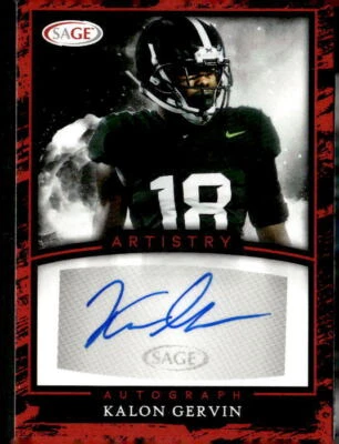 2022 SAGE Artistry #A-KG2 Kalon Gervin Autographs White - Image 1 of 2