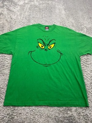 Camisa De Colección Dr Seuss El Grinch Adulto 2XL Verde 2001 Vacaciones Navidad Cuello Redondo Foto 1 de 4