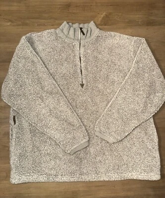 Vintage Mens L.L. Bean 1/4 Zip Sweater Pullover Tan Size XL Made in USA - Image 1 of 4