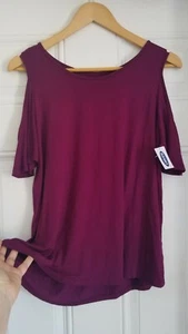 Juniors Old Navy Rayon Spandex Purple Incredibly Soft Stretchy Flowy Top XL (14) - Picture 1 of 12