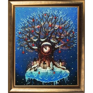 Bead Embroidery Kit The tree of times DIY Bead needlepoint Bead stitching - Picture 1 of 1