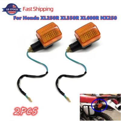2X Luz intermitente indicadora de señal de giro trasera PARA HONDA XL250R XL350R XL600R NX250 Foto 1 de 4