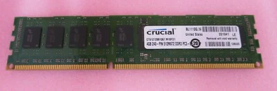 Crucial CT51272BB1067 4GB PC3-8500 DDR3-1066MHz  ECC CL7 240-Pin DIMM Memory - Image 1 of 3