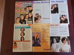 Soap GUIDING LIGHT Clippings Paul Anthony Stewart Crystal Chappell Wendy Moniz - Picture 1 of 3