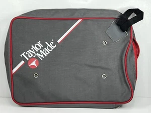 Vintage Taylor Made Golf Shoe Travel Bag 12" x 16" Gray Red Spell Out Logo - Picture 1 of 14