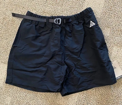 Nike ACG Trail Shorts Outdoor Hiking Zip Pocket CZ6704-014 Black Men's Size XL - Image 1 of 4