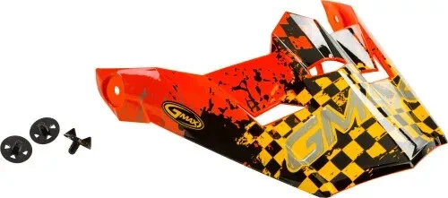 GMAX G046917 VISOR W/SCREWS ANIM8 MX-46Y ANIM8 ORANGE/YEL/SILVER YS-YL Animal - Image 1 of 1