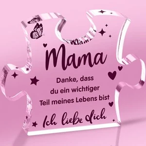 Muttertagsgeschenk Coole Muttertagsgeschenke für MamaPuzzle geformte Acryl - Bild 1 von 6
