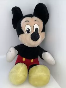 Orig Disneyland Micky Mouse Plüschtier Kuscheltier Gelb Rot Schwarz Vintage Auge - Foto 1 di 7